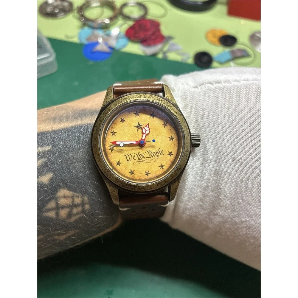 Custom America 250 Automatic Watch Patriot Watch With We The People On Dial